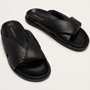 Banana Republic Leather Knot Slide Sandals